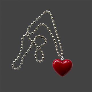 Collar Corazón de Melón Rojo